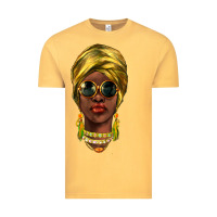 Vintage Mustard african woman Vintage Tee - NancyCooperArtShop