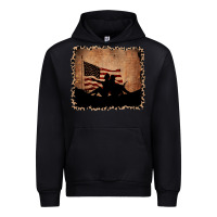 Black America Western Cowboy and Cowgirl Leopard Frame Urban Hoodie - CowCowDesign