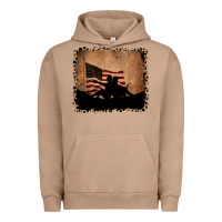 Pigment Burro America Western Cowboy and Cowgirl Leopard Frame Urban Hoodie - CowCowDesign
