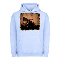 Pigment Grape Ice America Western Cowboy and Cowgirl Leopard Frame Urban Hoodie - CowCowDesign