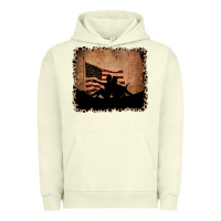Pigment Pistachio America Western Cowboy and Cowgirl Leopard Frame Urban Hoodie - CowCowDesign