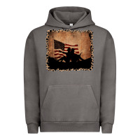Pigment Tornado America Western Cowboy and Cowgirl Leopard Frame Urban Hoodie - CowCowDesign