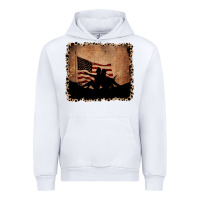 White America Western Cowboy and Cowgirl Leopard Frame Urban Hoodie - CowCowDesign