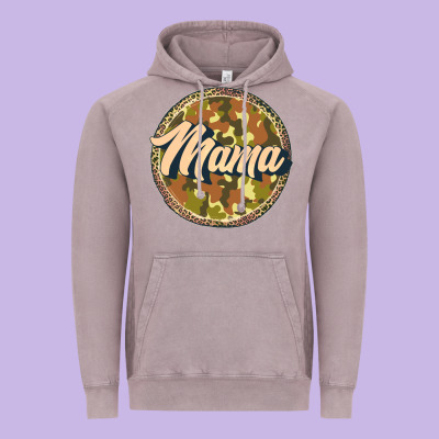 Mama   Camouflage Vintage Hoodie Designed By Jahusdesignshop