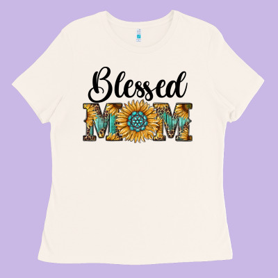 Blessed Mom Ladies Tee Designed By Ranaportraitstore