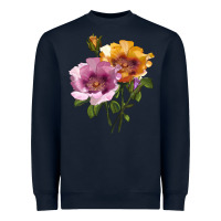 Navy In Your Eyes Rose Heavyweight Sweatshirt - LillyAllenDesigns