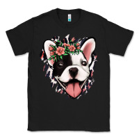 Black french bulldog floral Classic Tee - Jasminsmagicworld