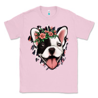 Bubblegum Pink french bulldog floral Classic Tee - Jasminsmagicworld