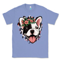 Colony Blue french bulldog floral Classic Tee - Jasminsmagicworld