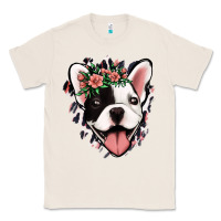 Natural french bulldog floral Classic Tee - Jasminsmagicworld