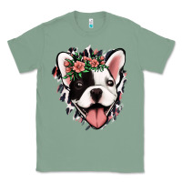 Sage french bulldog floral Classic Tee - Jasminsmagicworld