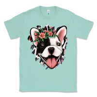 Seafoam french bulldog floral Classic Tee - Jasminsmagicworld