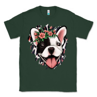 Sports Green french bulldog floral Classic Tee - Jasminsmagicworld