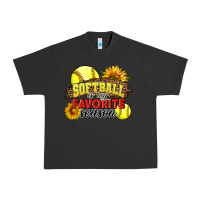 Pigment Black Softball Is My Favorite Season Urban Heavy Tee - LillyAllenDesigns