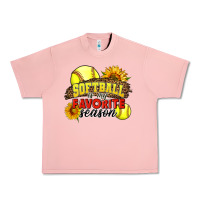 Salmon Softball Is My Favorite Season Urban Heavy Tee - LillyAllenDesigns
