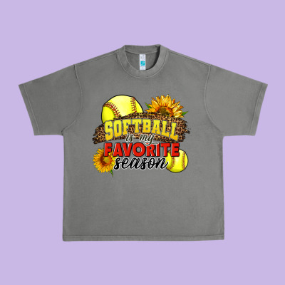 Softball Is My Favorite Season Urban Heavy Tee Designed By Lillyallendesigns
