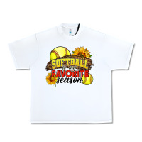 White Softball Is My Favorite Season Urban Heavy Tee - LillyAllenDesigns