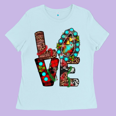Christmas Love Ladies Tee Designed By Jahusdesignshop