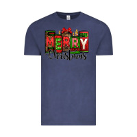 Vintage Denim merry christmas license plate letters Vintage Tee - Jasminsmagicworld