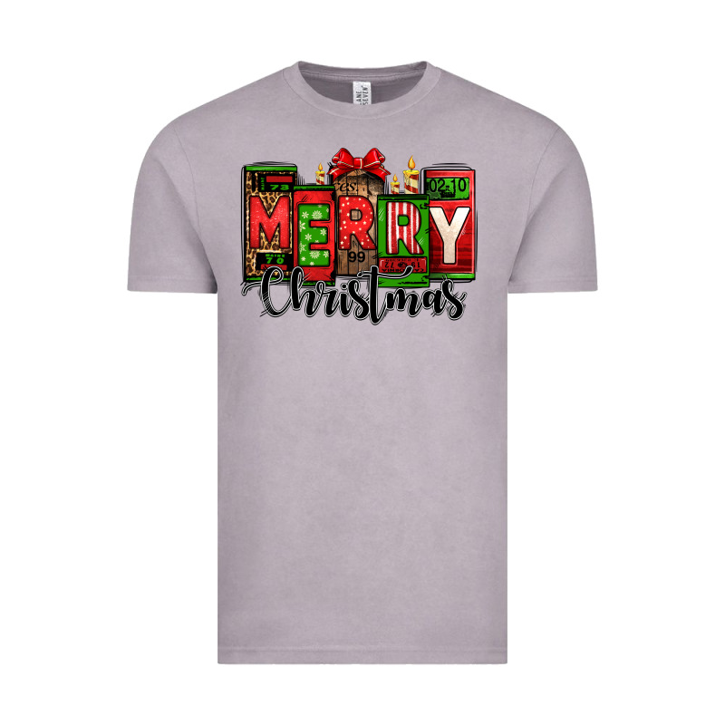 Merry Christmas License Plate Letters Vintage Tee by Jasminsmagicworld | Teevron