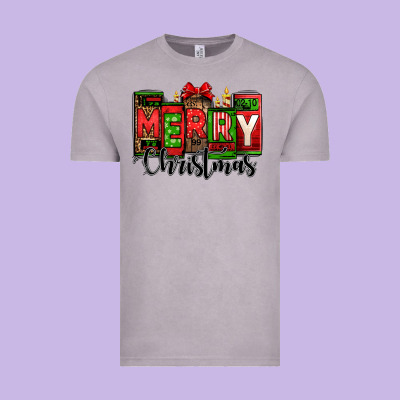 Merry Christmas License Plate Letters Vintage Tee Designed By Jasminsmagicworld