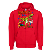 Red roaring into 5th grade Zipper Hoodie - BundleAndBundleShop