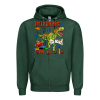 Sports Green roaring into 5th grade Zipper Hoodie - BundleAndBundleShop