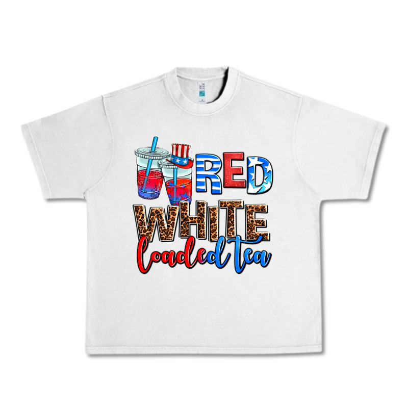 Red White Loaded Tea Urban Heavy Tee by AdoDesignShop | Teevron