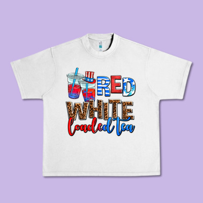 Red White Loaded Tea Urban Heavy Tee Designed By Adodesignshop