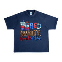 Navy Red white loaded tea Urban Heavy Tee - AdoDesignShop