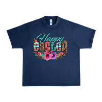 Navy happy easter western floral serape leopard Urban Heavy Tee - Jasminsmagicworld