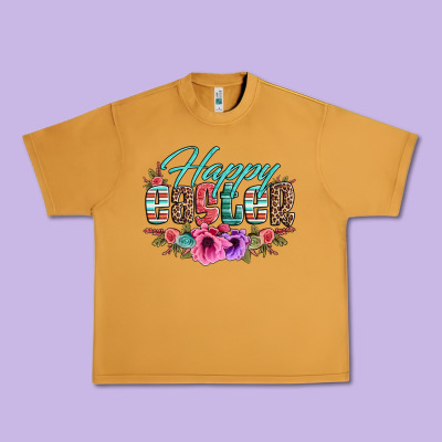 Happy Easter Western Floral Serape Leopard Urban Heavy Tee Designed By Jasminsmagicworld