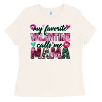 Bone my favorite valentine calls me mama Ladies Tee - Zillion Design Studio