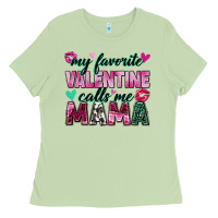 Matcha my favorite valentine calls me mama Ladies Tee - Zillion Design Studio