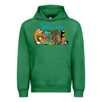 Emerald American Girl, western Cowhide Urban Hoodie - CowCowDesign