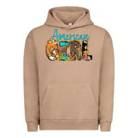 Pigment Burro American Girl, western Cowhide Urban Hoodie - CowCowDesign