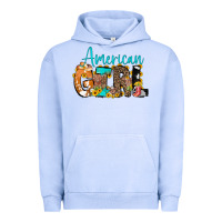 Pigment Grape Ice American Girl, western Cowhide Urban Hoodie - CowCowDesign