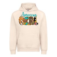 Sandshell American Girl, western Cowhide Urban Hoodie - CowCowDesign