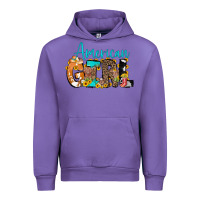 Tulip American Girl, western Cowhide Urban Hoodie - CowCowDesign