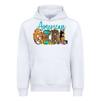 White American Girl, western Cowhide Urban Hoodie - CowCowDesign
