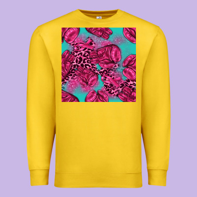 Breast Cancer Seamless Pattern Premium Sweatshirt Designed By Texasbilliewilder