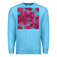 Ocean Blue breast cancer seamless pattern Premium Sweatshirt - texasbilliewilder