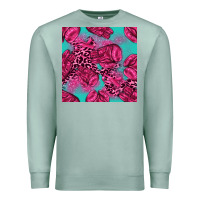 Seafoam breast cancer seamless pattern Premium Sweatshirt - texasbilliewilder
