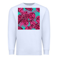 White breast cancer seamless pattern Premium Sweatshirt - texasbilliewilder
