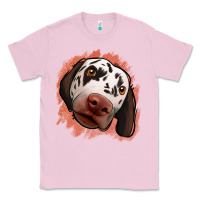 Bubblegum Pink dalmatians peach glitter background Classic Tee - Jasminsmagicworld