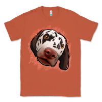 Copper dalmatians peach glitter background Classic Tee - Jasminsmagicworld