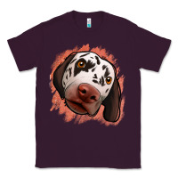 Plum dalmatians peach glitter background Classic Tee - Jasminsmagicworld