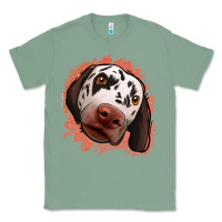 Sage dalmatians peach glitter background Classic Tee - Jasminsmagicworld