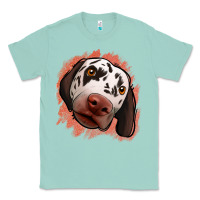 Seafoam dalmatians peach glitter background Classic Tee - Jasminsmagicworld