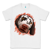 White dalmatians peach glitter background Classic Tee - Jasminsmagicworld